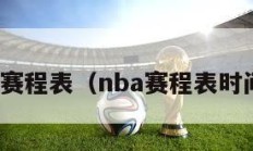 nba赛程表（nba赛程表时间表）