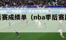 nba季后赛成绩单（nba季后赛比赛结果查询）