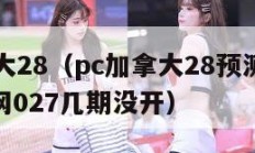 pc加拿大28（pc加拿大28预测在线预测神测网027几期没开）